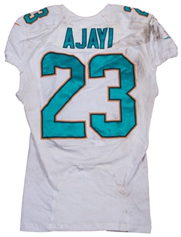 2016 Jay Ajayi Game Used Miami Dolphins Photo Matched White Jersey Worn On 09/25/16 Vs. Cleveland